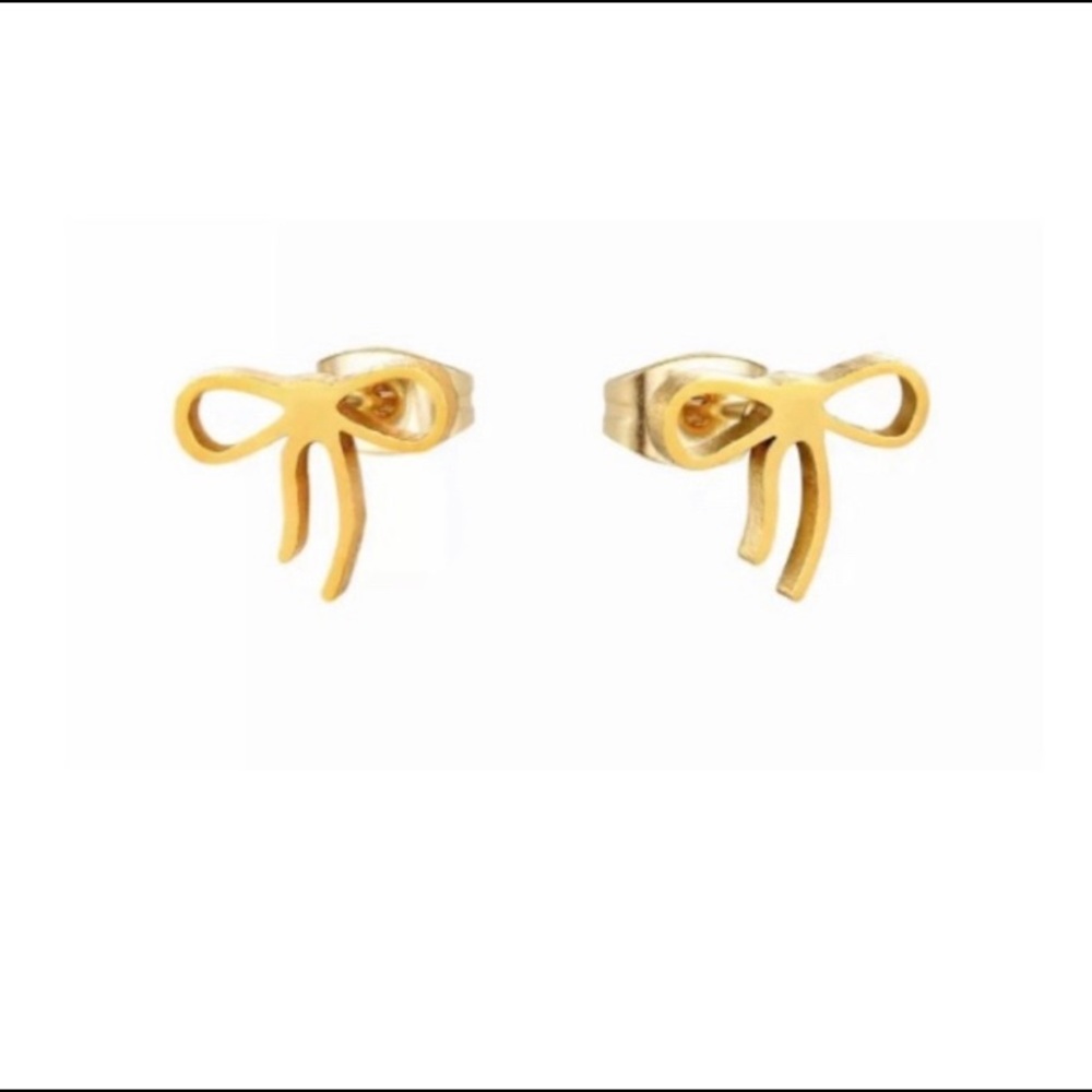Feel Fun & Fancy | Stainless Steel Bow Earrings Jewelry